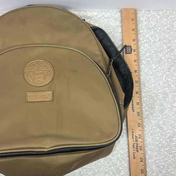 VERSACE Backpack Back Pack Gold Black - Picture 11 of 12